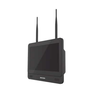 NVR 4 Megapixel / Pantalla LCD 11.6" / 4 canales IP / 1 Bahía de Disco Duro / 2 Antenas Wi-Fi / Salida de Vídeo Full HD Modelo DS-7604NI-L1/W Marca HIKVISION