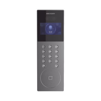 Videoportero IP Multiapartamento con Reconocimiento Facial / Llamada a App HikConnect (requiere monitor) / Protección IP65 / Apertura por Rostro, Tarjeta o App Marca: HIKVISION Modelo: DS-KD9203-E6